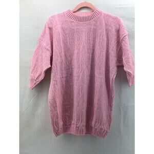 Short sleeve Women's  Vintage pink made in USA sweater